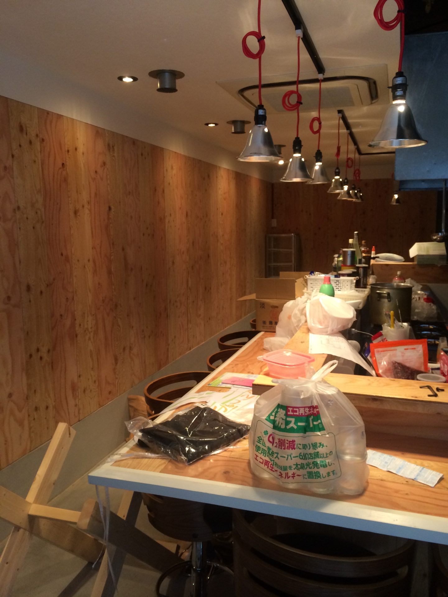 大阪市西区　飲食店店舗のリフォーム工事　施工後　入口